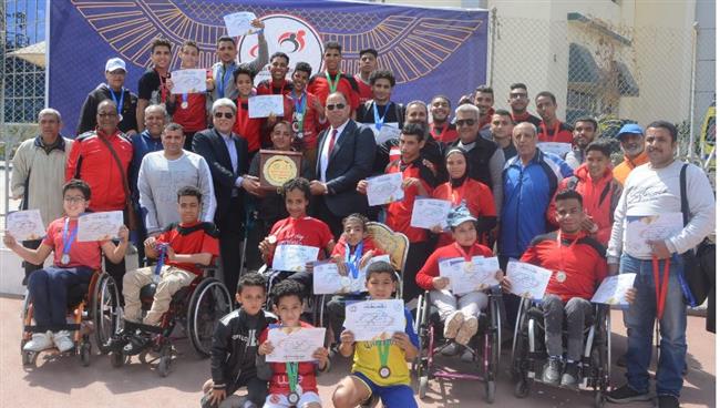 الجيزة وبنى سويف وحلوان يفوزون بدرع بطولة الجمهورية لألعاب القوى البارالمبية للناشئين 