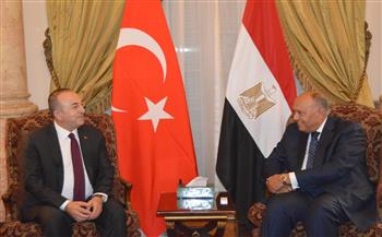   اجتماع ثنائى مغلق بين وزيرى خارجية مصر وتركيا