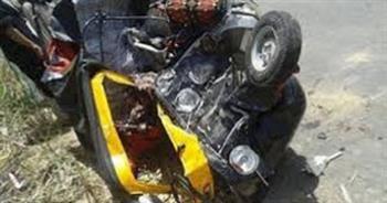 إصابة 3 أشخاص إثر انقلاب توك توك على طريق «طنطا- كفر الزيات» بالغربية