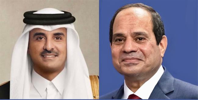 الرئيس السيسي يهنئ أمير قطر هاتفيا بحلول شهر رمضان