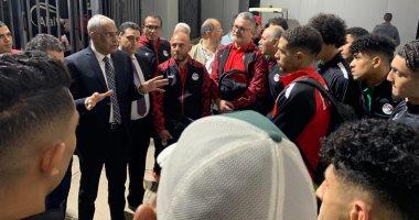 رئيس اتحاد الكرة يهنئ المنتخب الأولمبي ويشيد باللاعبين بعد الفوز على زامبيا