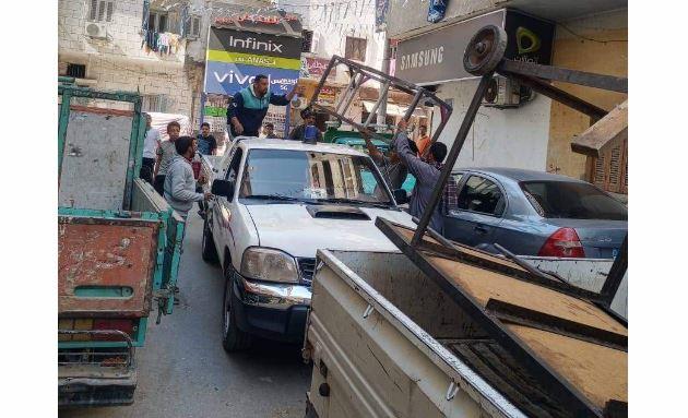 محلية نجع حمادي تكثف من حملاتها على مغتصبي الشوارع ورفع جميع الاشغالات 