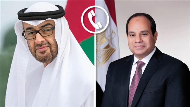 الرئيس السيسى يجرى اتصالا هاتفيا بالشيخ محمد بن زايد رئيس الإمارات الشقيقة