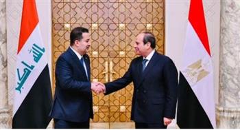   الرئيس السيسي: مصر تدعم أمن واستقرار العراق وتعتز بالعلاقات الاستراتيجية بين البلدين 