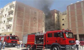 إخماد حريق مصنع الطوب بالشرقية