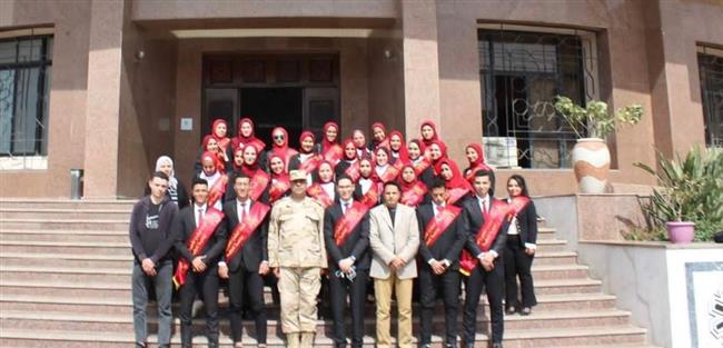 طلاب جامعة المنوفية فى زيارة إلي بانوراما حرب أكتوبر
