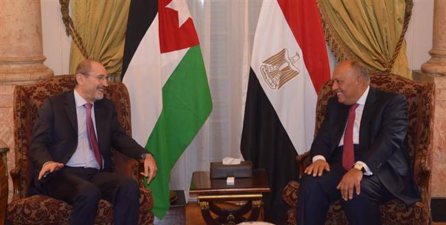 شكري يستقبل نائب رئيس الوزراء وزير الخارجية الأردن 