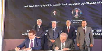  وزير التعليم العالي يشهد توقيع اتفاقية تعاون بين جامعة الإسكندرية الأهلية وجامعة "إيست لندن" 