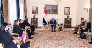 الرئيس السيسى يستقبل وزير الدفاع الأمريكى