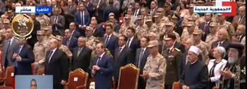 الرئيس السيسي يشاهد عرضا فنيا بعنوان "مثلث القيادة" عن تضحيات الشهداء
