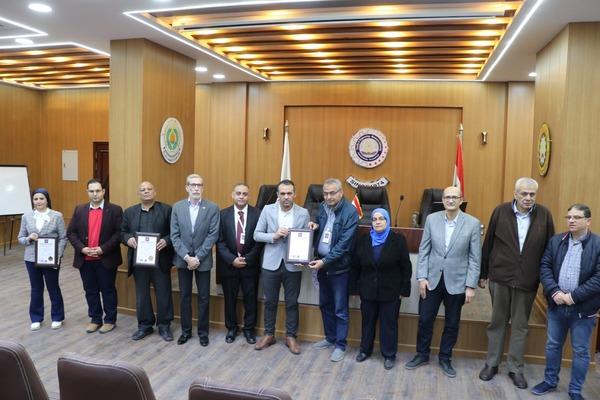 حصول كلية الهندسة  جامعة المنصورة على ثلاث شهادات أيزو