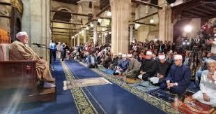 أحمد عمر هاشم يعود إلى رحاب دروس العلم في الجامع الأزهر ويلقي درس التراويح