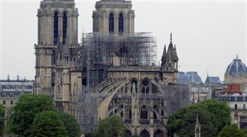   الرئيس الفرنسي يتفقد أعمال ترميم كاتدرائية «نوتر دام»