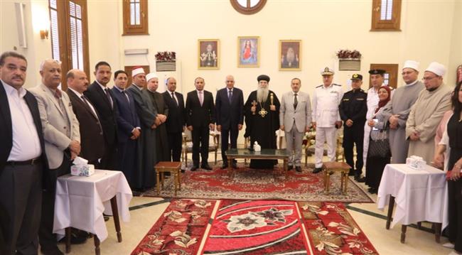 محافظ الجيزة يزور مطرانية شمال الجيزة لتقديم التهنئة بمناسبة عيد القيامة المجيد
