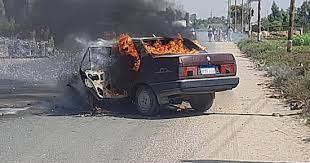   السيطرة على حريق بسيارة ملاكي بسبب ماس كهربائي فى سوهاج