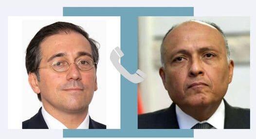 وزير الخارجية يتلقى اتصالاً هاتفياً من نظيره الإسباني