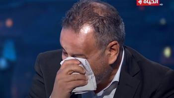 بكاء جابر القرموطي على الهواء بسبب ابنتيه 