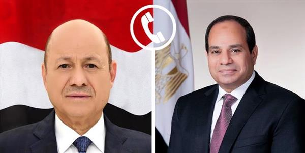 الرئيس السيسي يتلقى اتصالا من رئيس مجلس القيادة الرئاسي اليمني للتهنئة بعيد الفطر