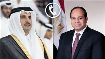   الرئيس السيسي يهنئ هاتفيا أمير قطر بحلول عيد الفطر