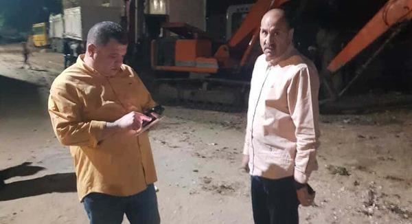 إيقاف أعمال حفر لبناء مخالف على أرض زراعية بتزمنت الشرقية في بني سويف