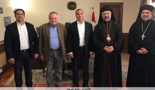 بطريرك الأقباط الكاثوليك والزائر الرسولي بأوروبا يلتقيان السفير المصري بقبرص