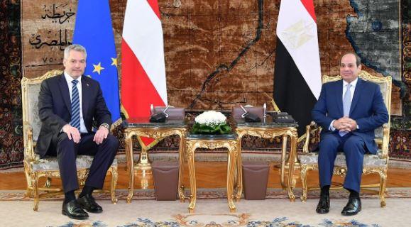 الرئيس السيسى يستقبل مستشار النمسا كارل نيهامر بقصر الاتحادية