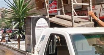 تحرير 390 حالة إشغال طريق فى حملات بالواسطى ببنى سويف