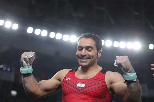 علي زهران يحتل المركز الخامس في نهائي جهاز الحلق بكأس العالم للجمباز الفني