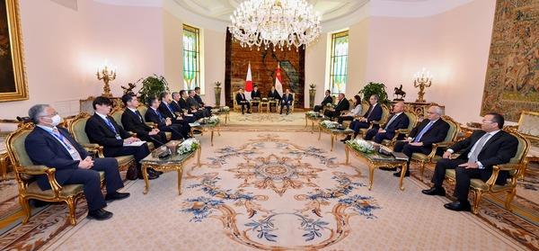 تفاصيل لقاء الرئيس السيسي مع رئيس وزراء اليابان