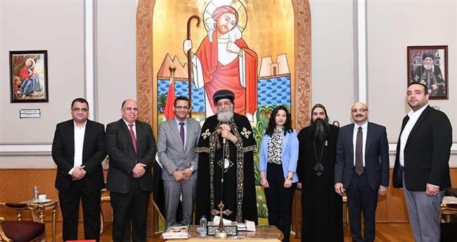 قداسة البابا يستقبل نقيب الصحفيين ووفدًا من مجلس النقابة