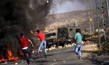   مواجهات قوية بين الفلسطينيين والاحتلال فى الضفة