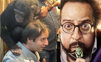 أحمد أمين يعلق علي صورة الشمبانزي:«لما ييجي لي ضيف في التصوير بشيله على دماغي»