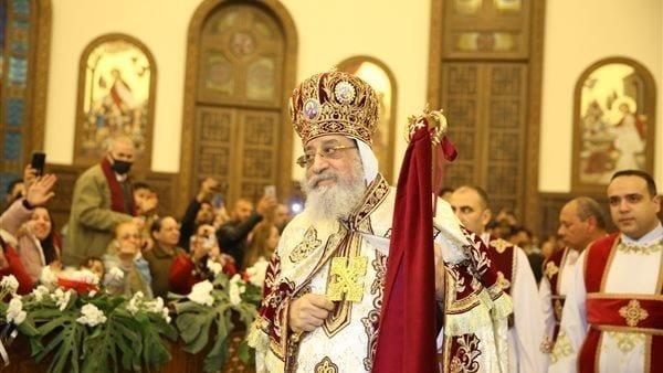 البابا تواضروس يترأس قداس أحد الشعانين من دير الأنبا بيشوي بوادي النطرون
