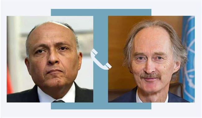 وزير الخارجية يجري اتصالا هاتفيا بمبعوث الأمم المتحدة الخاص إلى سوريا