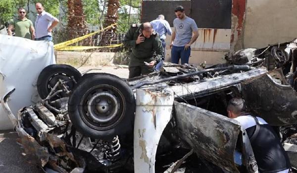 إصابة ضابط وأربعة عناصر في تفجير دمشق