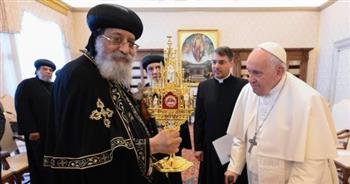   بابا الڤاتيكان يهدي البابا تواضروس جزءًا من رفات القديسة كاترين شهيدة الإسكندرية