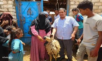 الزراعة توزع الأغنام مجانًا على 20 سيدة بوادي النقرة في أسوان