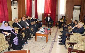 ​رئيس جامعة المنوفية يبحث مع  أعضاء مجلسي النواب والشيوخ سبل  التعاون للارتقاء بخدمات الجامعة  لأهالي المحافظ
