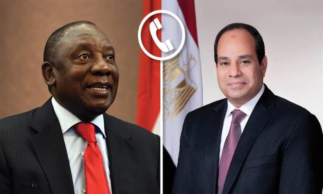  الرئيس السيسى يتلقى اتصالا هاتفيا من نظيره الجنوب إفريقى