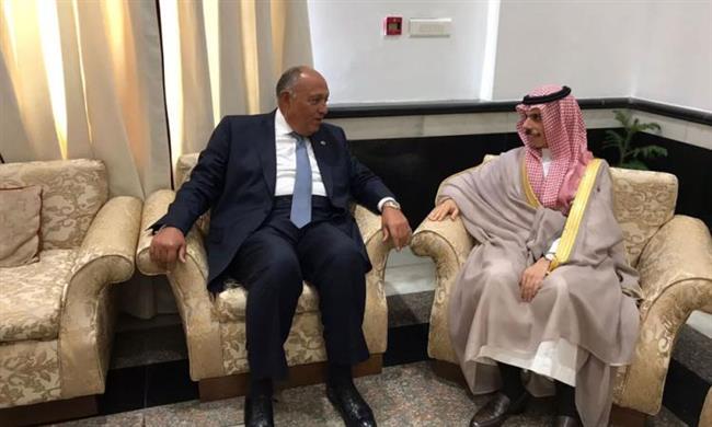 شكري يلتقى وزير الخارجية السعودي على هامش اجتماعات جدة