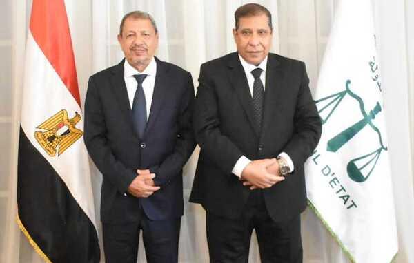 المستشار عادل فهيم يستقبل رئيس مجلس القضاء الأعلى اليمنى