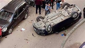 إصابة 6 أشخاص في انقلاب سيارة ملاكي بقنا 