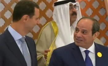 حديث ودي بين الرئيس السيسي ونظيره السوري بشار الأسد