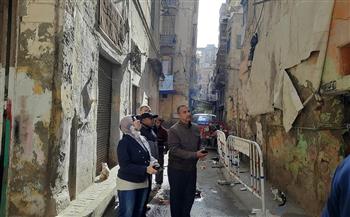  الإسكندرية: ازالة الاجزاء الخطرة ب 9 عقارات واشغالات بحي الجمرك