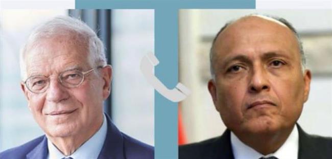وزير الخارجية يبحث حقن الدماء فى السودان مع الممثل الأعلى للاتحاد الأوروبي 