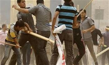 كردون أمنى بعد مصرع شخص إثر  مشاجرة بالشوم بين عائلتين أسيوط  