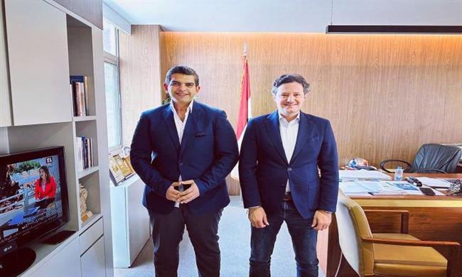 «الطاهري» يبحث التعاون بين القنوات الإخبارية بالشركة المتحدة وتليفزيون لبنان