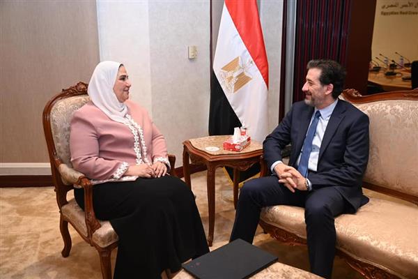 وزيرة التضامن تبحث مع نظيرها السوري سبل تعزيز التعاون المشترك