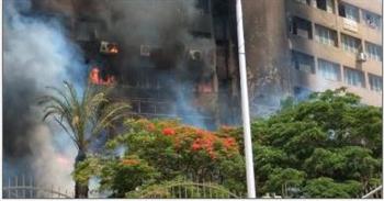   السيطرة على حريق داخل مبنى جهاز 15 مايو