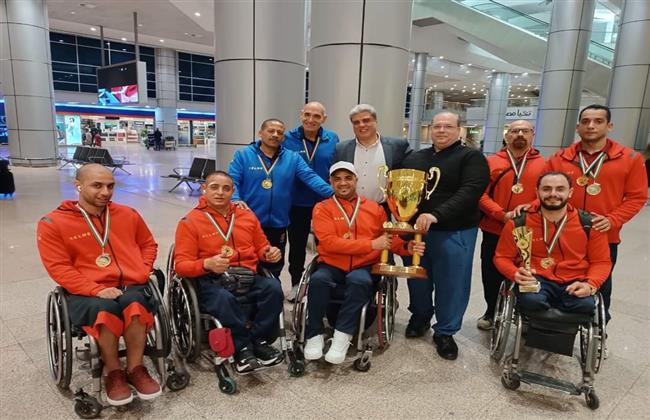 استقبال حافل لبعثة منتخب مصر للسلة للكراسي المتحركة بعد تحقيق البطولة العربية